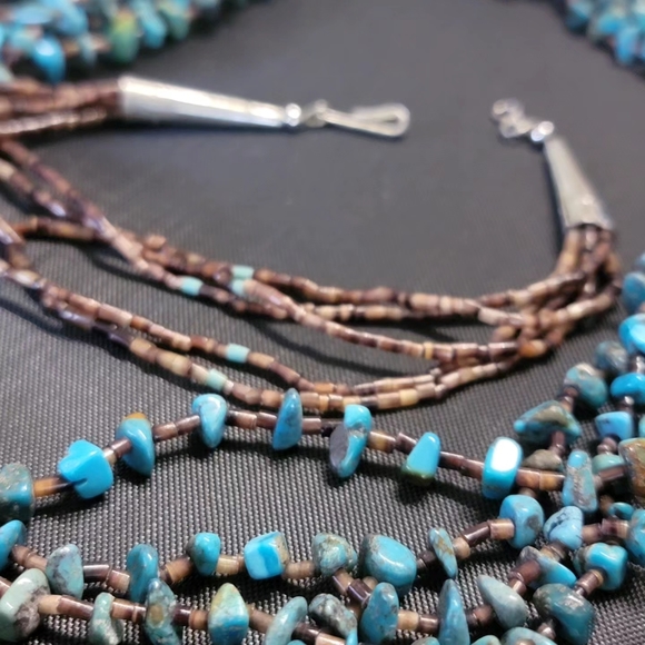Turquoise 5 Strand Necklace - Picture 5 of 5